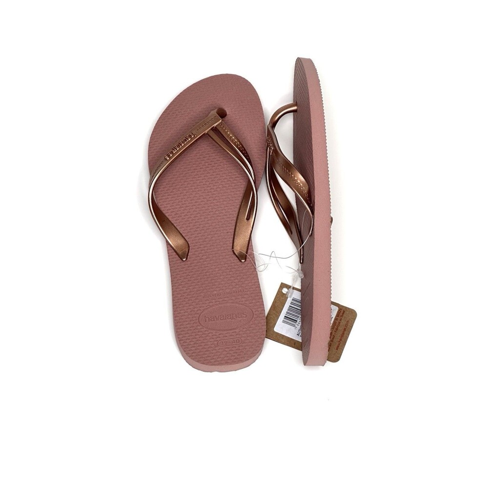 HAVAIANAS Crocus Rose Split Strap Flip Flops Womens Size 9/10 Euro 41/42 - Picture 5 of 5